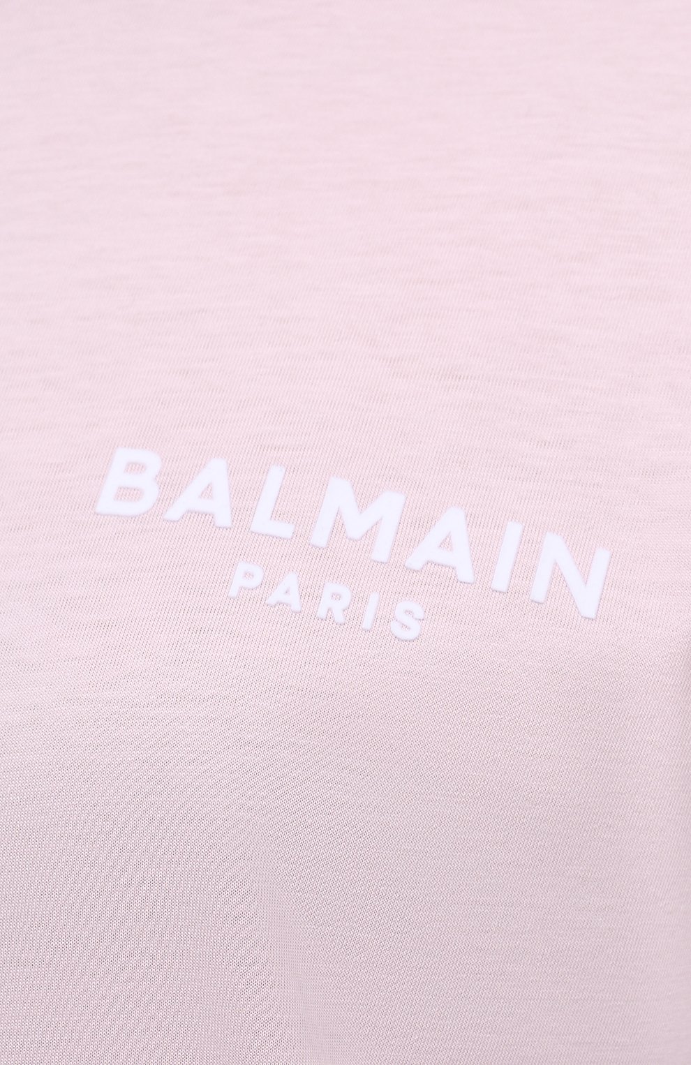Хлопковая футболка BALMAIN светло-розового цвета по цене 32950 руб., арт. WF1EF010/B013, фото 5 Хлопковая футболка BALMAIN, арт. WF1EF010/B013, фото 5