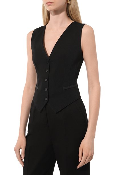 Жилет из шерсти и шелка DOLCE & GABBANA, арт. F79H5T/GDCI8, фото 3