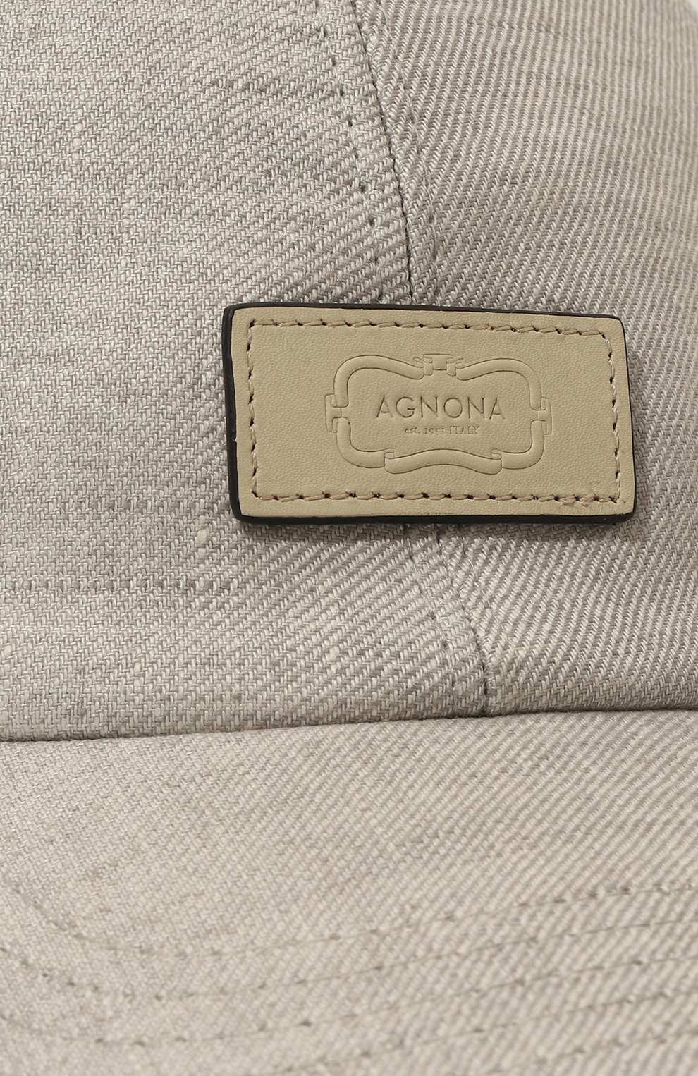 Льняная бейсболка AGNONA, арт. AK07U5XE/U3014E, фото 4