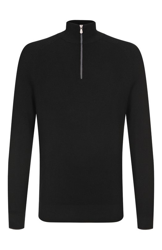 Хлопковый джемпер Brunello Cucinelli M29400104 Чёрный M29400104