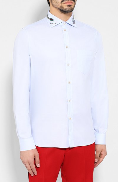 Хлопковая рубашка GUCCI, арт. 574522/ZACBZ, фото 3