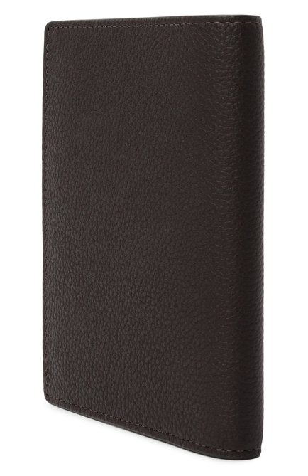 Мужской кожаная обложка для паспорта SANTONI темно-коричневого цвета, арт. UFPGA2379F0-ASIW | Фото 2 (Материал: Натуральная кожа; Кросс-КТ: обложки и футляры; Автоматизация состава: Проставлено; Нос: Не проставлено)