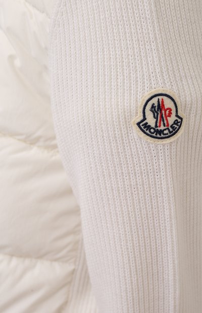 Утепленный кардиган MONCLER кремового цвета по цене 85750 руб., арт. G2-093-9B000-19-M1131, фото 5 Утепленный кардиган MONCLER, арт. G2-093-9B000-19-M1131, фото 5