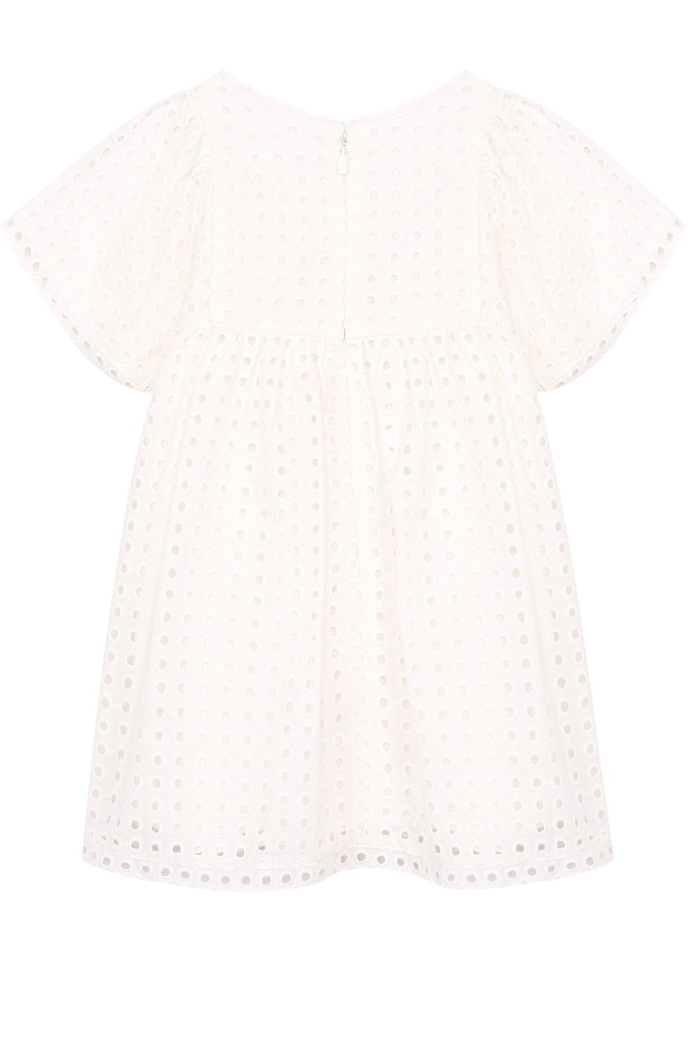 Хлопковое мини-платье с перфорацией CHLOÉ, арт. C12677/6A-12A, фото 2