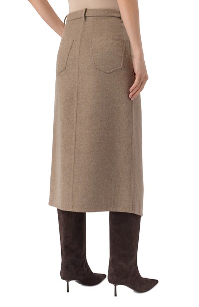 Шерстяная юбка BRUNELLO CUCINELLI бежевого цвета по цене 343000 руб., арт. MP565G3897, фото 4 Шерстяная юбка BRUNELLO CUCINELLI, арт. MP565G3897, фото 4