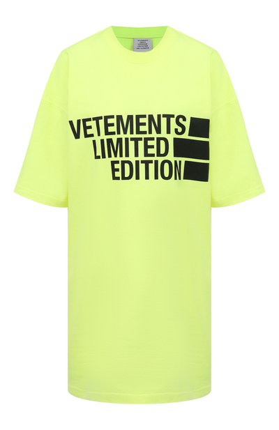 Женская хлопковая футболка VETEMENTS, арт. UE51TR810Y 1611/W