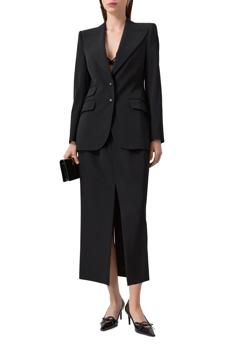 Женские кожаные туфли DOLCE & GABBANA черного цвета, арт. CD1855/A1037 | Фото 2 (Каблук высота: Средний; Подошва: Плоская; Материал внутренний: Натуральная кожа; Драгоценные камни: Проставлено; Материал сплава: Проставлено; Материал внешний: Натуральная кожа; Каблук тип: Шпилька)