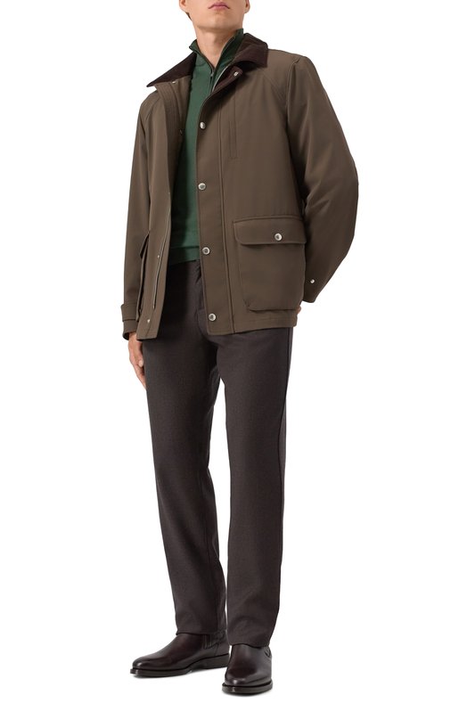 Шерстяные брюки Canali V1659G/AR03472 Коричневый  V1659G/AR03472 Фото 2