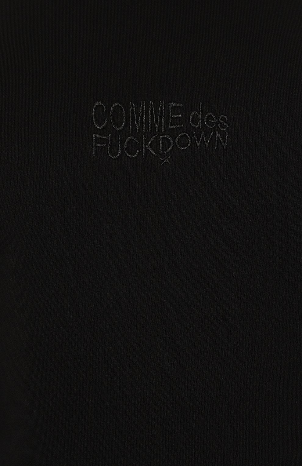 Хлопковое худи COMME DES FUCKDOWN черного цвета по цене 14050 руб., арт. CFABM01408, фото 5 Хлопковое худи COMME DES FUCKDOWN, арт. CFABM01408, фото 5