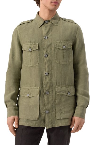 Льняная куртка-рубашка 120% LINO, арт. 32ALIM89RH/0253/000, фото 3