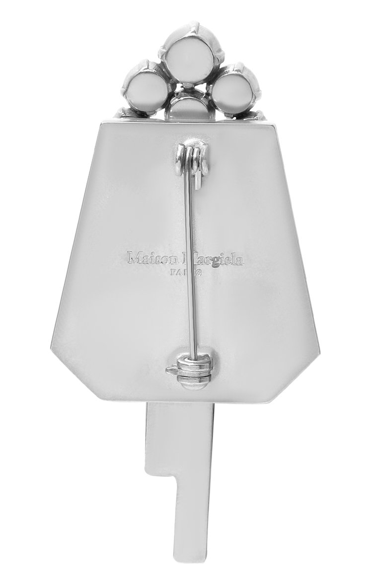 Женская брошь MAISON MARGIELA черно-белого цвета, арт. SM1VK0038 P6479 | Фото 3 (Нос: Не проставлено; Региональные ограничения белый список (Axapta Mercury): Не проставлено; Материал: Металл)