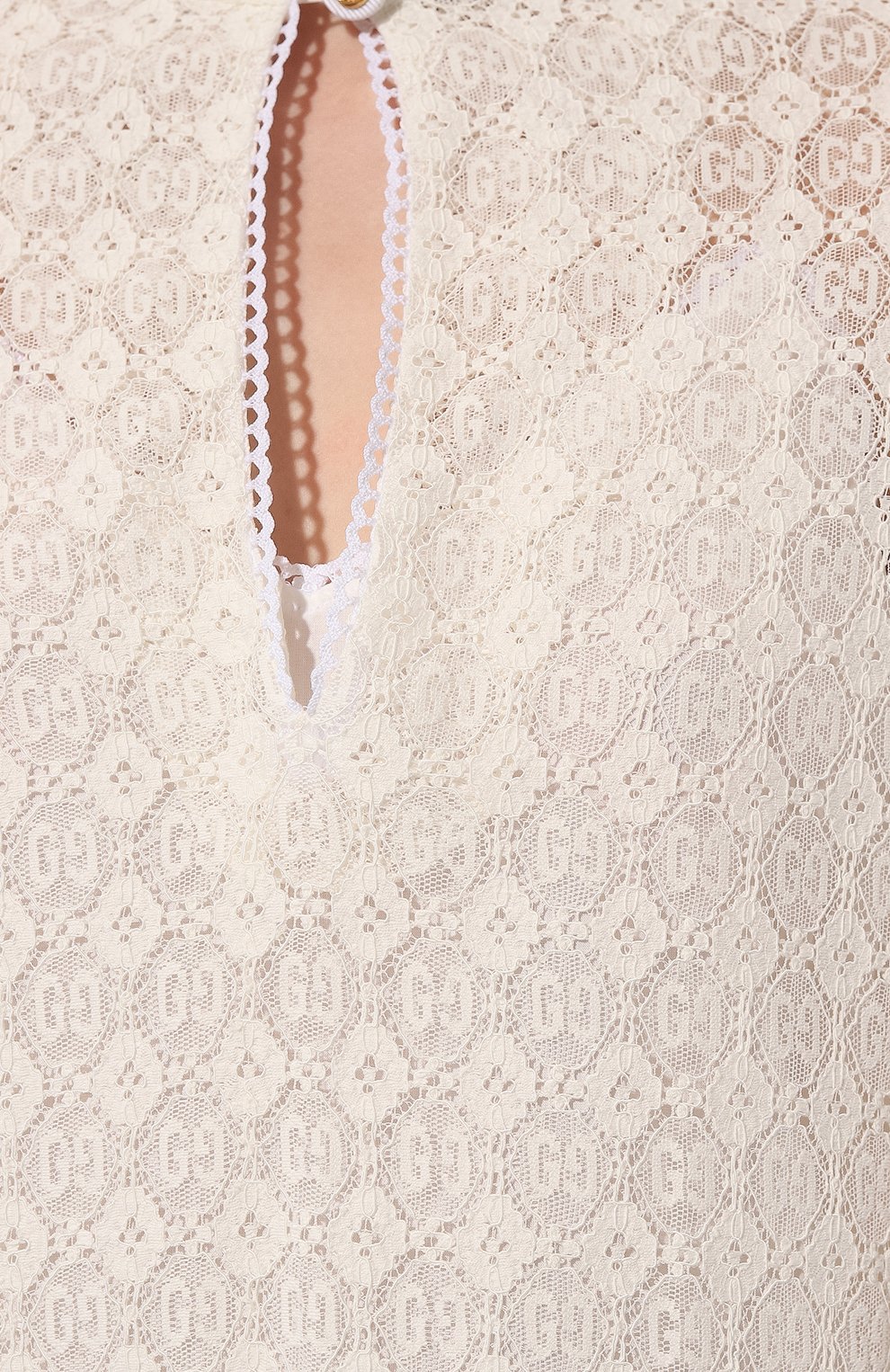 Блузка из хлопка и вискозы GUCCI, арт. 738123/ZAMMC, фото 5