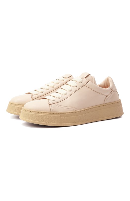 Кожаные кеды Giuly Lace Up AGL D946001PG/KA076 Кремовый D946001PG/KA076