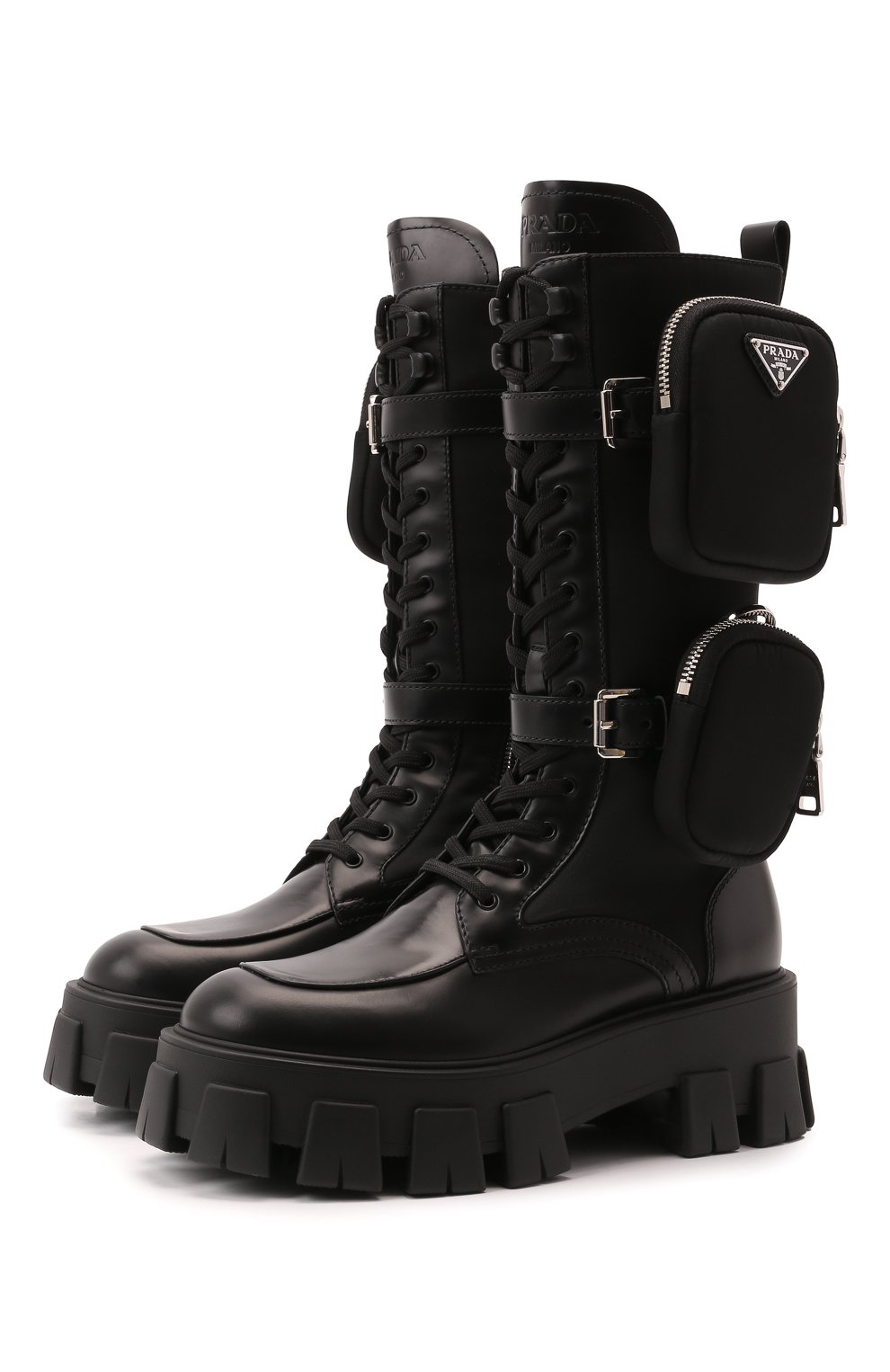 Комбинированные ботинки monolith PRADA, арт. 1W257M-3L09-F0002-055, фото 1
