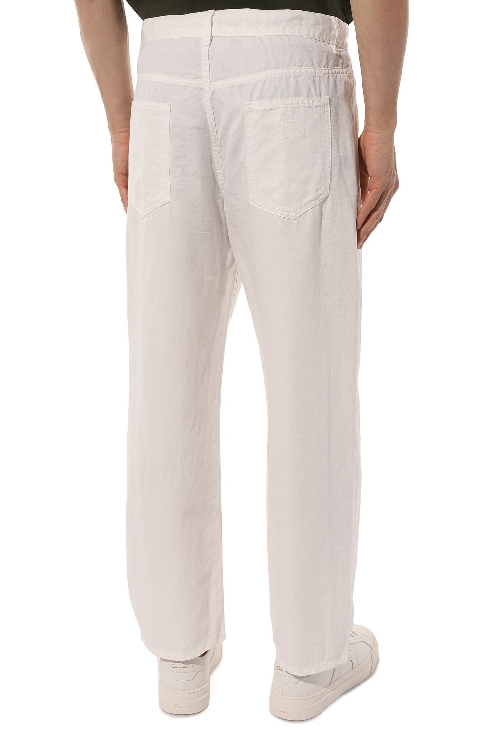 Брюки из хлопка и льна C.P. COMPANY, арт. 14CMPA356A-006273G, фото 4