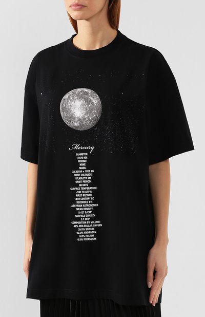 Хлопковая футболка VETEMENTS черного цвета по цене 53950 руб., арт. UAH20TR901/W, фото 3 Хлопковая футболка VETEMENTS, арт. UAH20TR901/W, фото 3