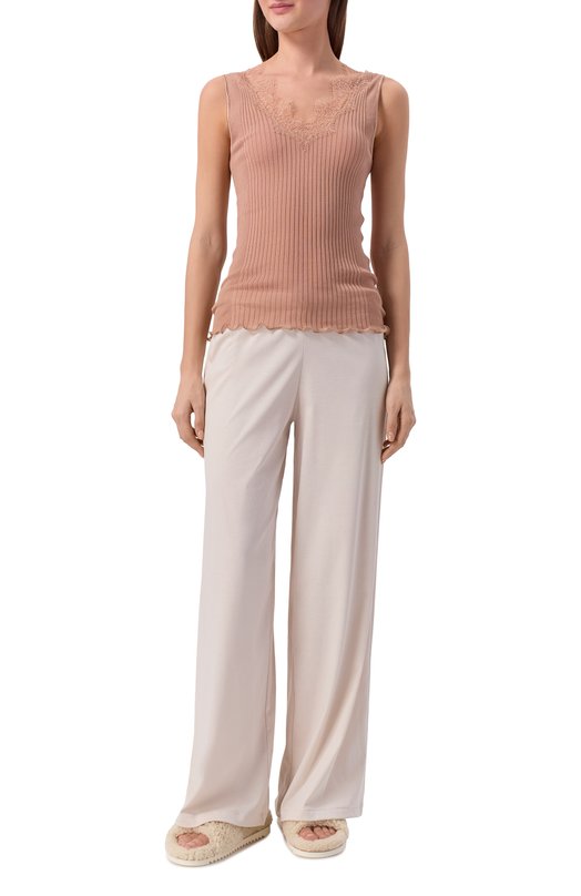 Хлопковый топ Zimmerli 207-2801 Бежевый  207-2801 Фото 2