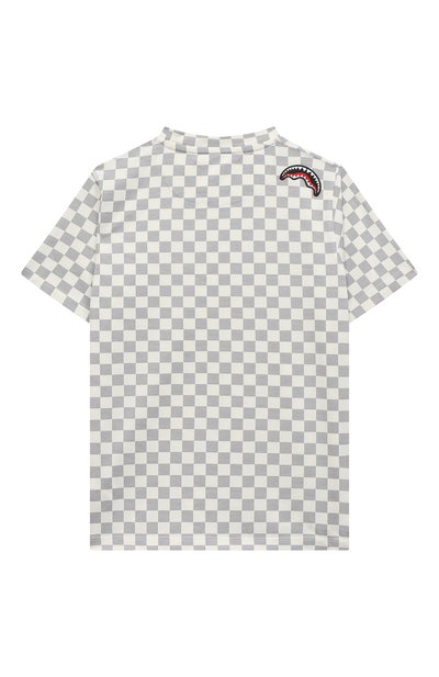 Хлопковая футболка SPRAYGROUND серого цвета по цене 12650 руб., арт. SPY671WHT, фото 2 Хлопковая футболка SPRAYGROUND, арт. SPY671WHT, фото 2