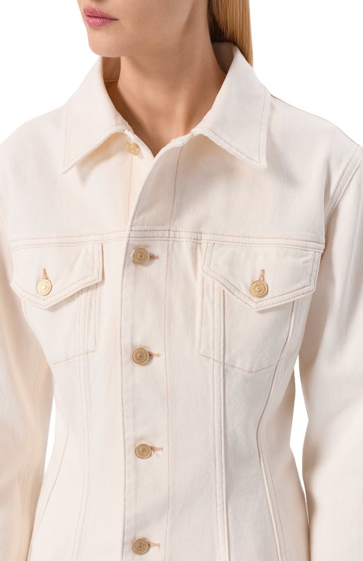 Джинсовая куртка Cinched Trucker 7 For All Mankind 7U7I0D52-MKY Белый  7U7I0D52-MKY Фото 5
