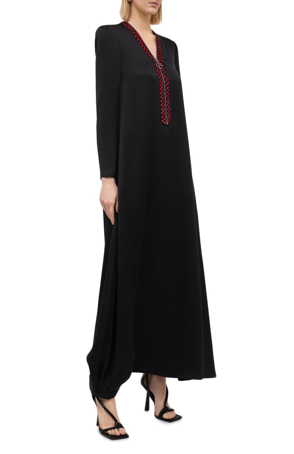 Шелковое платье GIORGIO ARMANI черного цвета по цене 584000 руб., арт. 0WHVR02Q/T0246, фото 3 Шелковое платье GIORGIO ARMANI, арт. 0WHVR02Q/T0246, фото 3