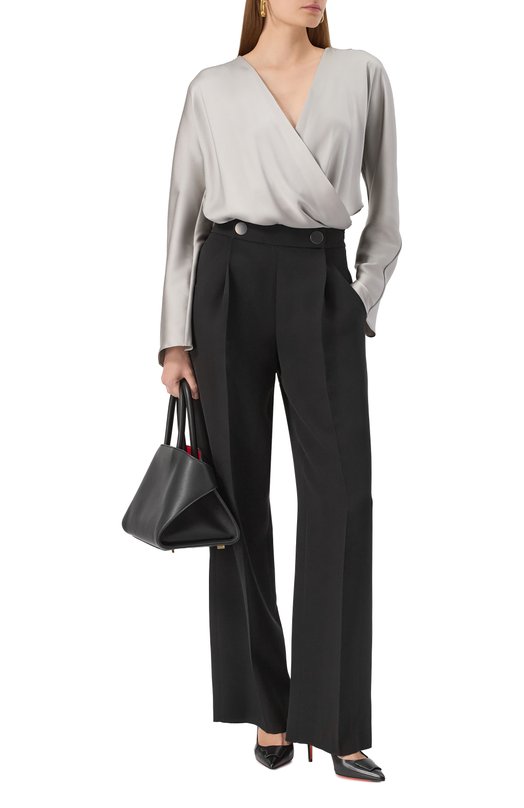 Шелковые брюки Giorgio Armani GW001562/TE16469 Чёрный  GW001562/TE16469 Фото 2
