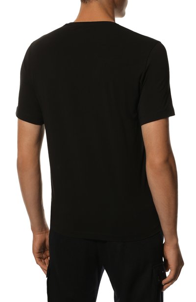 Хлопковая футболка CORNELIANI черного цвета по цене 18850 руб., арт. 90G574-2825031/00, фото 4 Хлопковая футболка CORNELIANI, арт. 90G574-2825031/00, фото 4