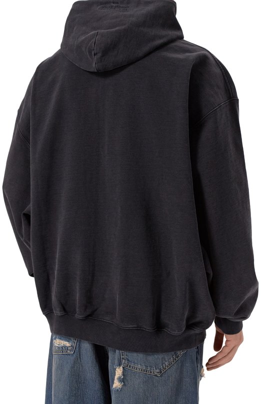 Хлопковая толстовка VETEMENTS UA65HD210B/1302 M0LLET0N Серый  UA65HD210B/1302 M0LLET0N Фото 4