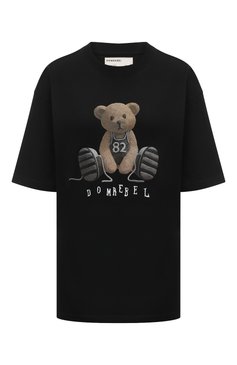 Женская хлопковая футболка DOMREBEL черного цвета, арт. GAMETIME/T-SHIRT | Фото 1 (Рукава: Короткие; Длина (для топов): Стандартные; Стили: Гранж; Принт: С принтом; Материал сплава: Проставлено; Материал внешний: Хлопок; Женское Кросс-КТ: Футболка-одежда; Драгоценные камни: Проставлено)