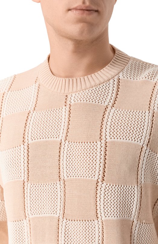 Джемпер из хлопка и вискозы Laneus S6LAMAKE110 Бежевый  S6LAMAKE110 Фото 5