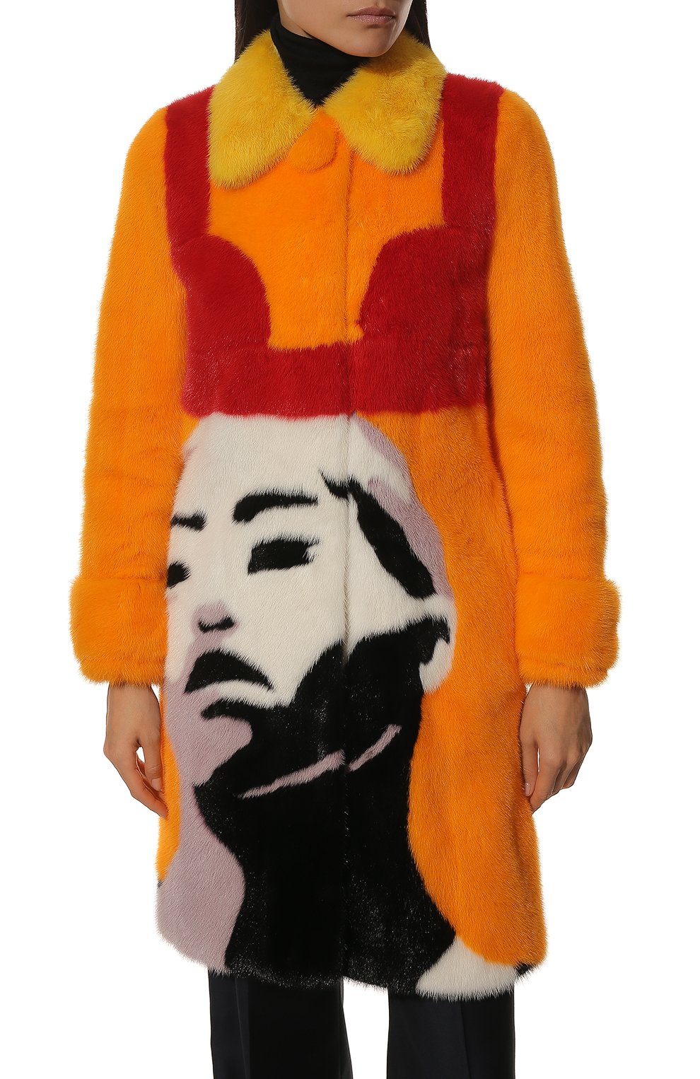 Шуба из норки PRADA, арт. 166391-1HFW-F01BU-211, фото 3