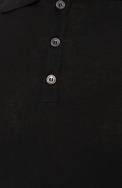 Хлопковое поло DANIELE FIESOLI черного цвета по цене 17550 руб., арт. DF0305, фото 5 Хлопковое поло DANIELE FIESOLI, арт. DF0305, фото 5