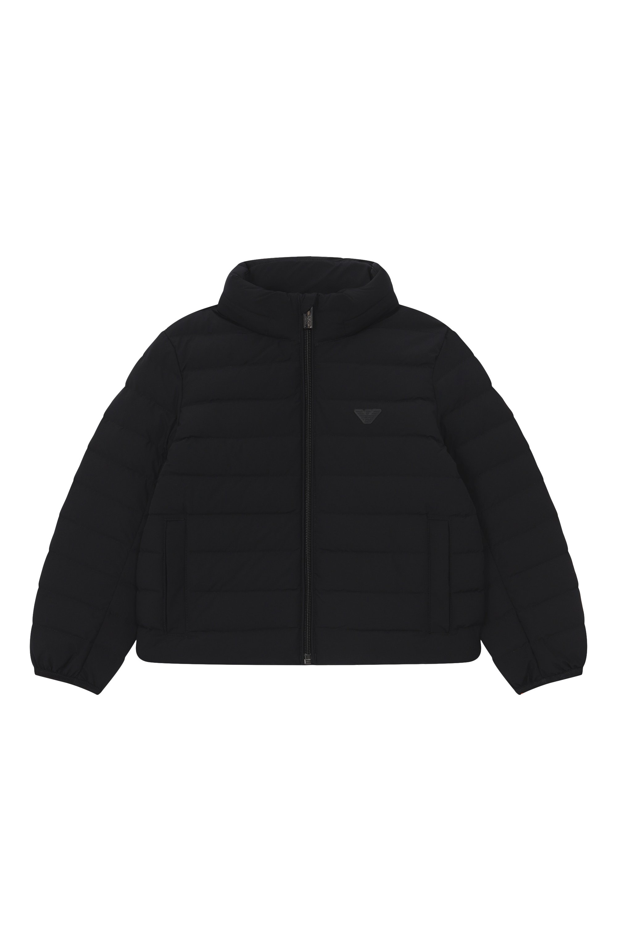 Пуховик EMPORIO ARMANI темно-синего цвета по цене 26350 руб., арт. EB000423/AF14935, фото 1 Пуховик EMPORIO ARMANI, арт. EB000423/AF14935, фото 1