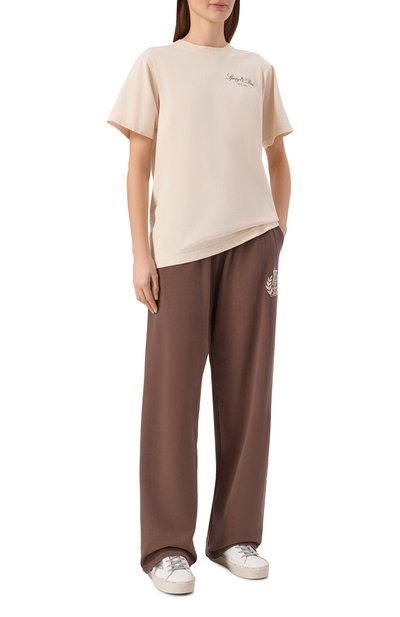 Хлопковая футболка SPORTY AND RICH, арт. T004365232WH37, фото 3