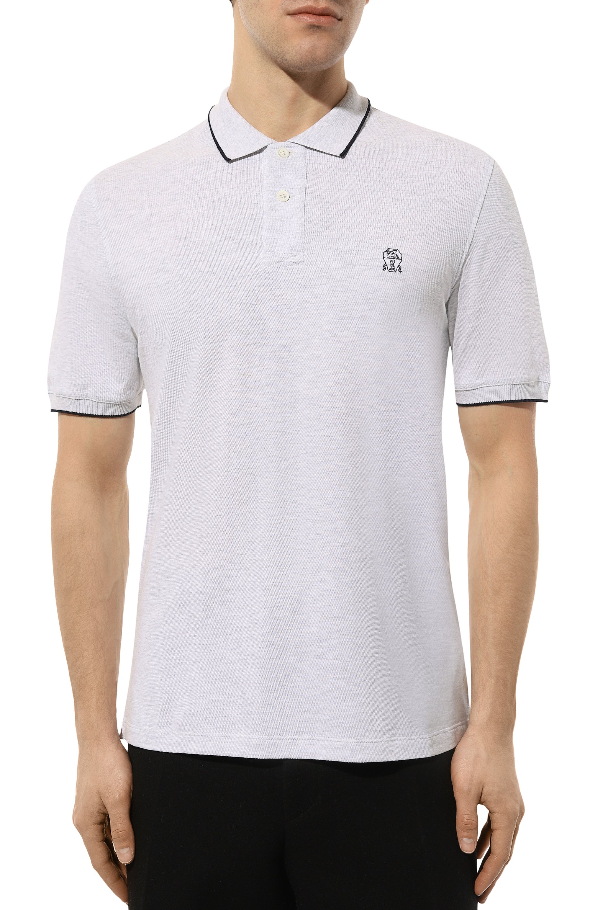 Хлопковое поло BRUNELLO CUCINELLI, арт. ME8549779G, фото 3
