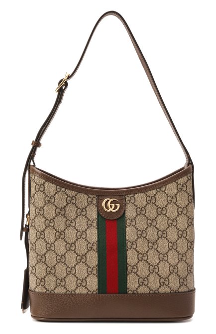 Женская сумка ophidia small GUCCI бежевого цвета, арт. 781402/96IWG | Фото 1 (Материал: Экокожа, Текстиль; Размер: small; Материал сплава: Проставлено; Драгоценные камни: Проставлено)