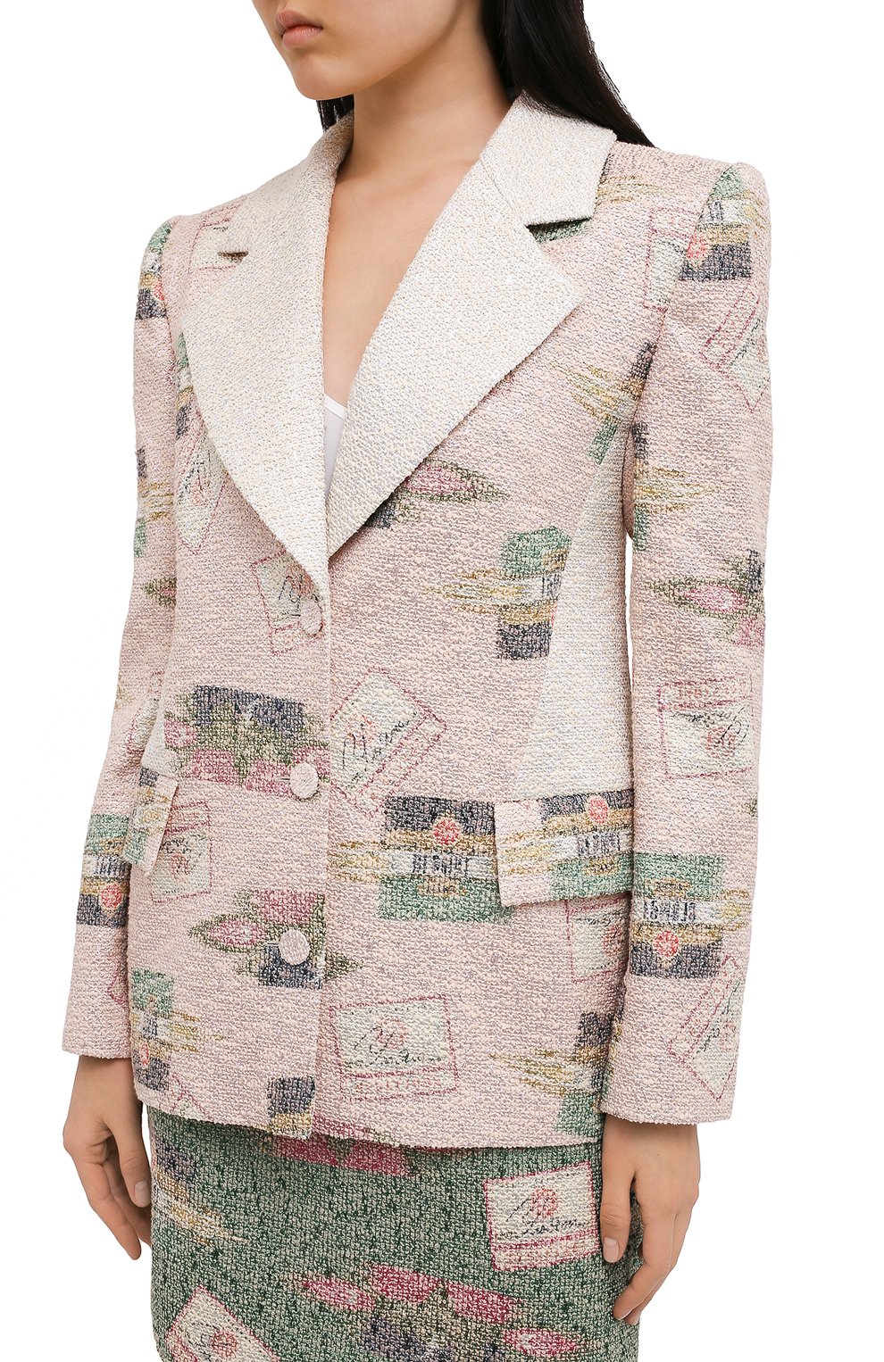 Жакет ULYANA SERGEENKO розового цвета по цене 200000 руб., арт. GCC002FW20P 1171т20, фото 3 Жакет ULYANA SERGEENKO, арт. GCC002FW20P 1171т20, фото 3