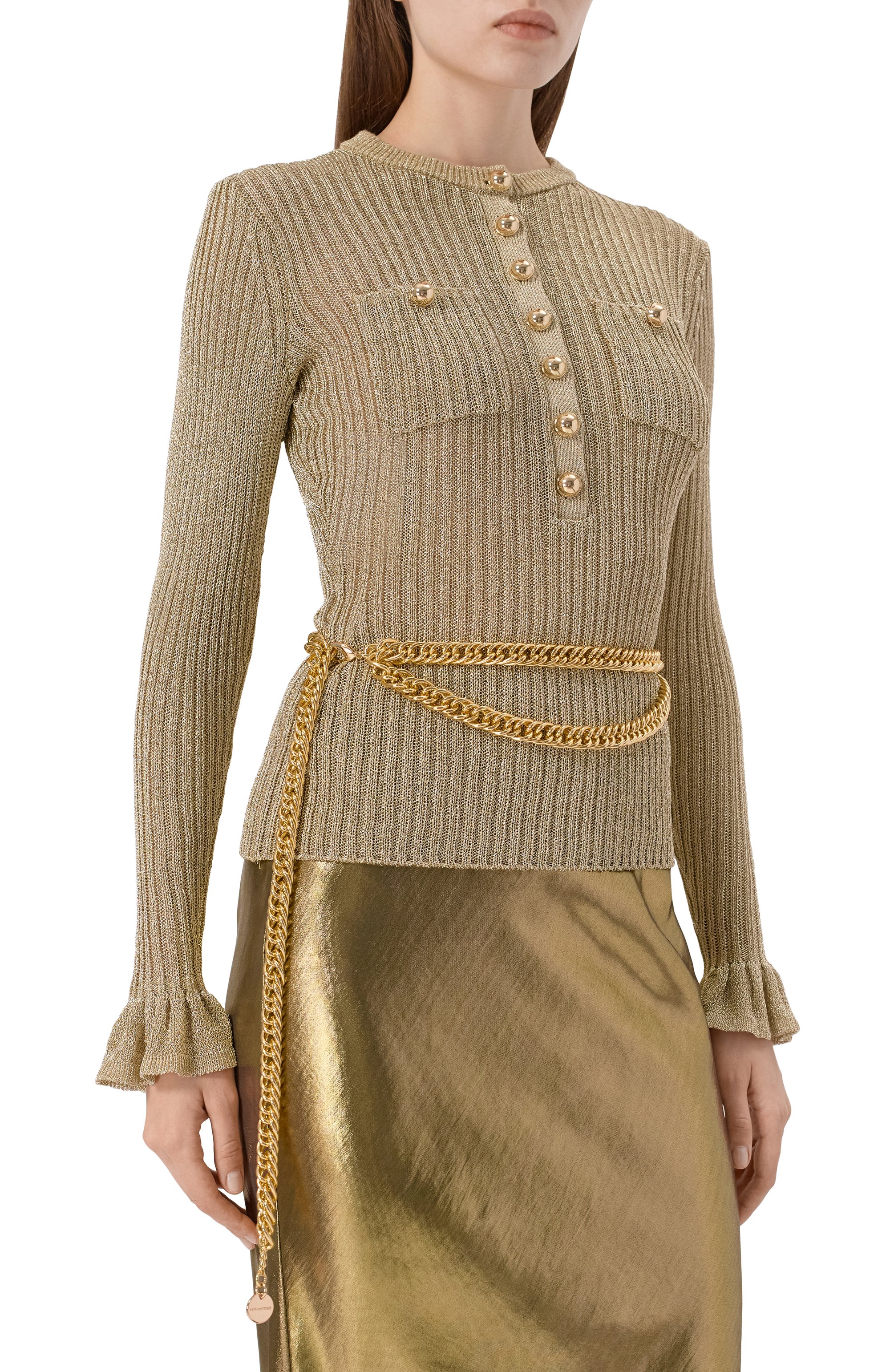 Пуловер из вискозы SELF-PORTRAIT, арт. SC25011TGD, фото 3