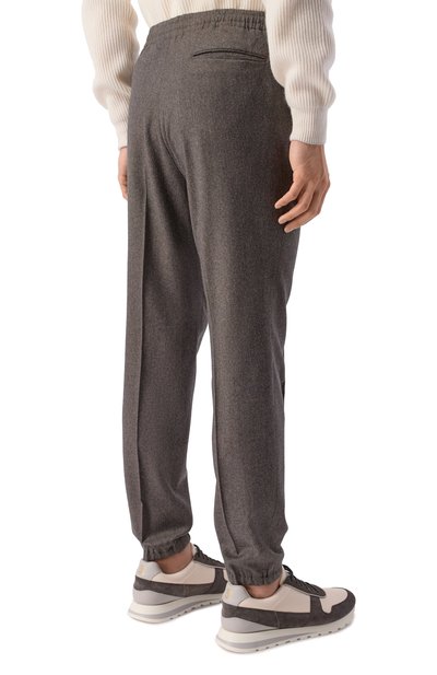 Шерстяные джоггеры ZEGNA коричневого цвета по цене 83200 руб., арт. 73V4C1/8ZF708A8, фото 4 Шерстяные джоггеры ZEGNA, арт. 73V4C1/8ZF708A8, фото 4