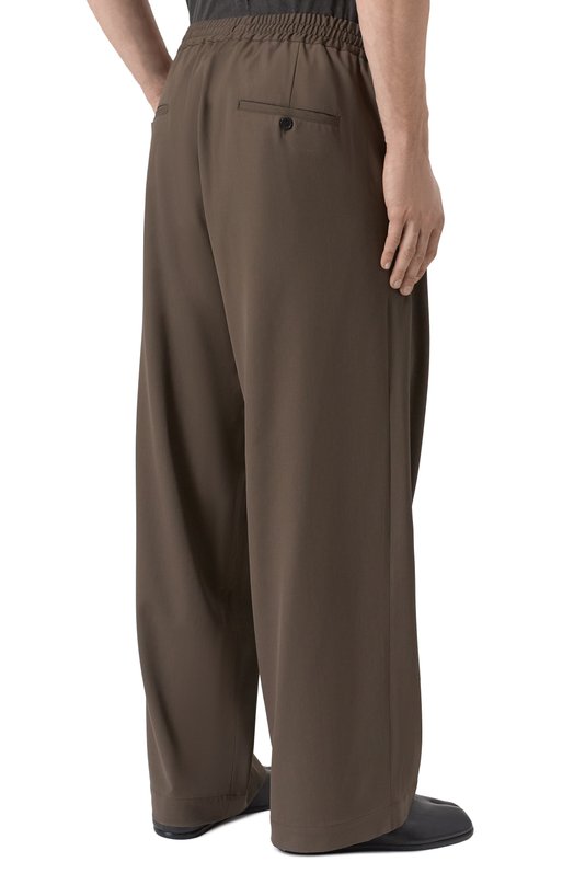 Шерстяные брюки Isabel Benenato UW32C0 Хаки  UW32C0 Фото 4