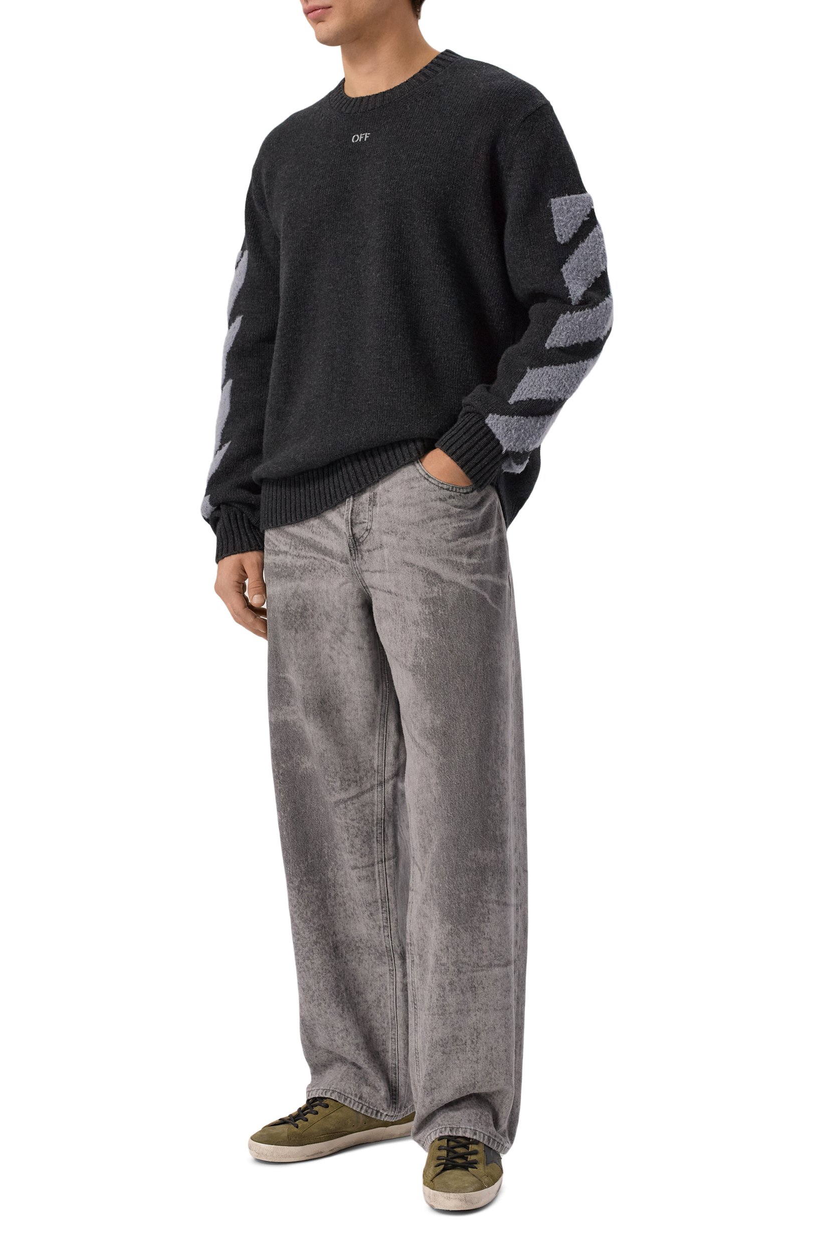 Шерстяной свитер OFF-WHITE, арт. 0MHE087F26KNI0020, фото 2