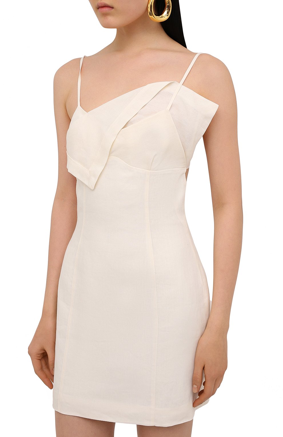Льняное платье JACQUEMUS кремового цвета по цене 49950 руб., арт. 211DR02/101110, фото 3 Льняное платье JACQUEMUS, арт. 211DR02/101110, фото 3