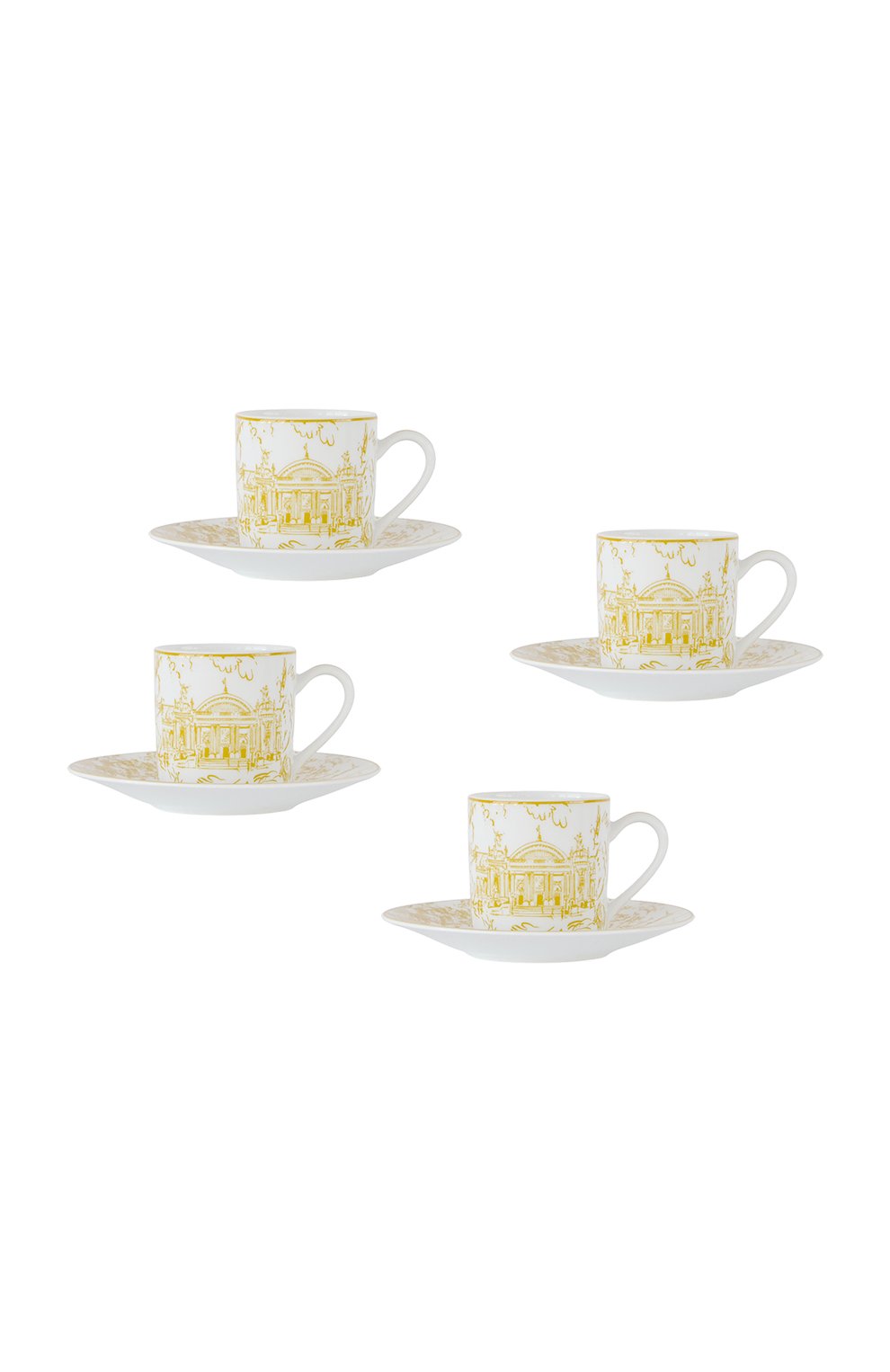 Набор из 4-х кофейных чашек с блюдцами tout paris BERNARDAUD, арт. 1980/22664, фото 1