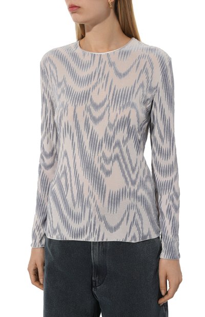 Лонгслив из вискозы GIORGIO ARMANI серого цвета по цене 69950 руб., арт. 3DAM55/AJJDZ, фото 3 Лонгслив из вискозы GIORGIO ARMANI, арт. 3DAM55/AJJDZ, фото 3