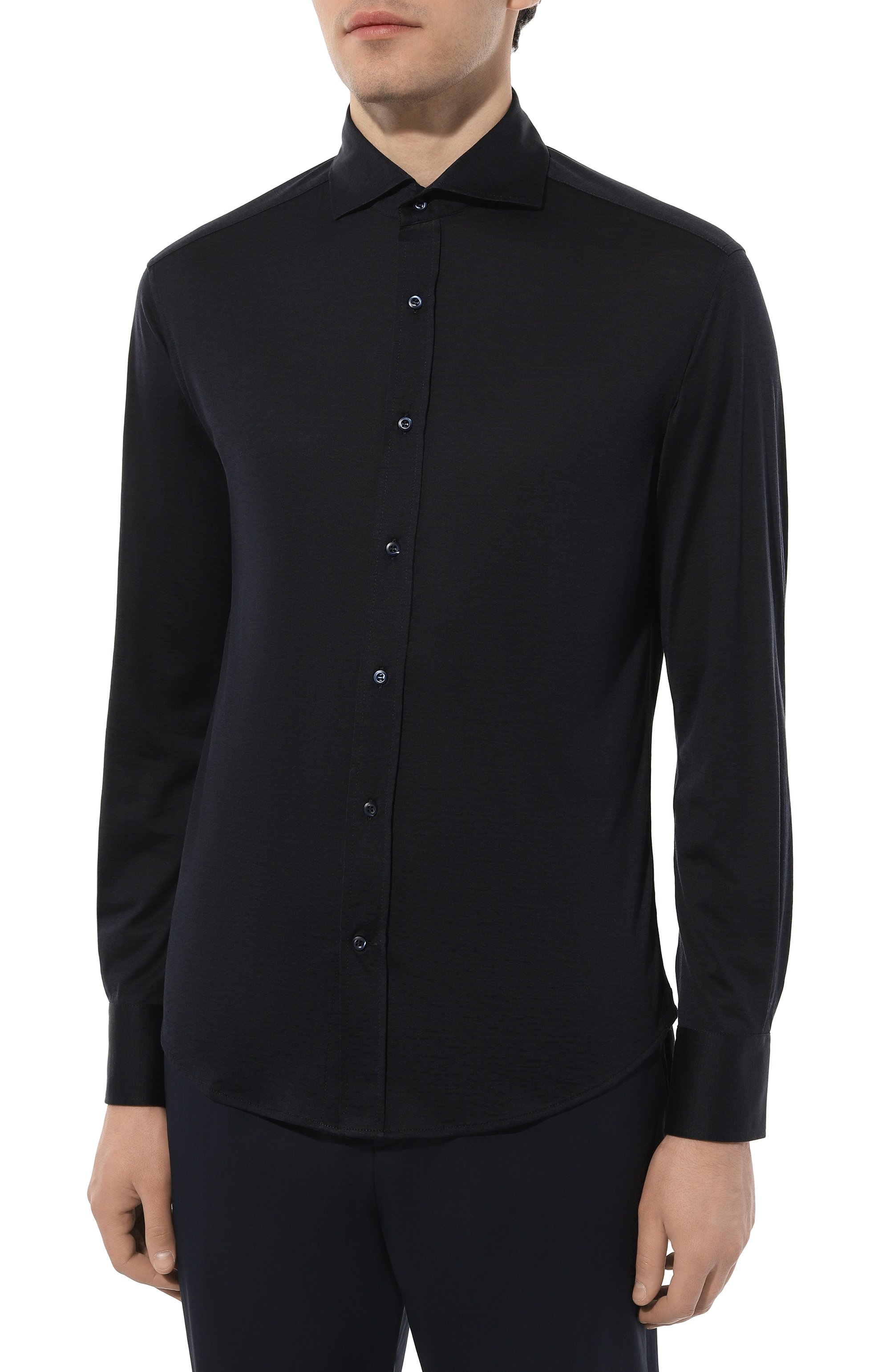 Рубашка из шелка и хлопка BRUNELLO CUCINELLI, арт. MD8216686, фото 3