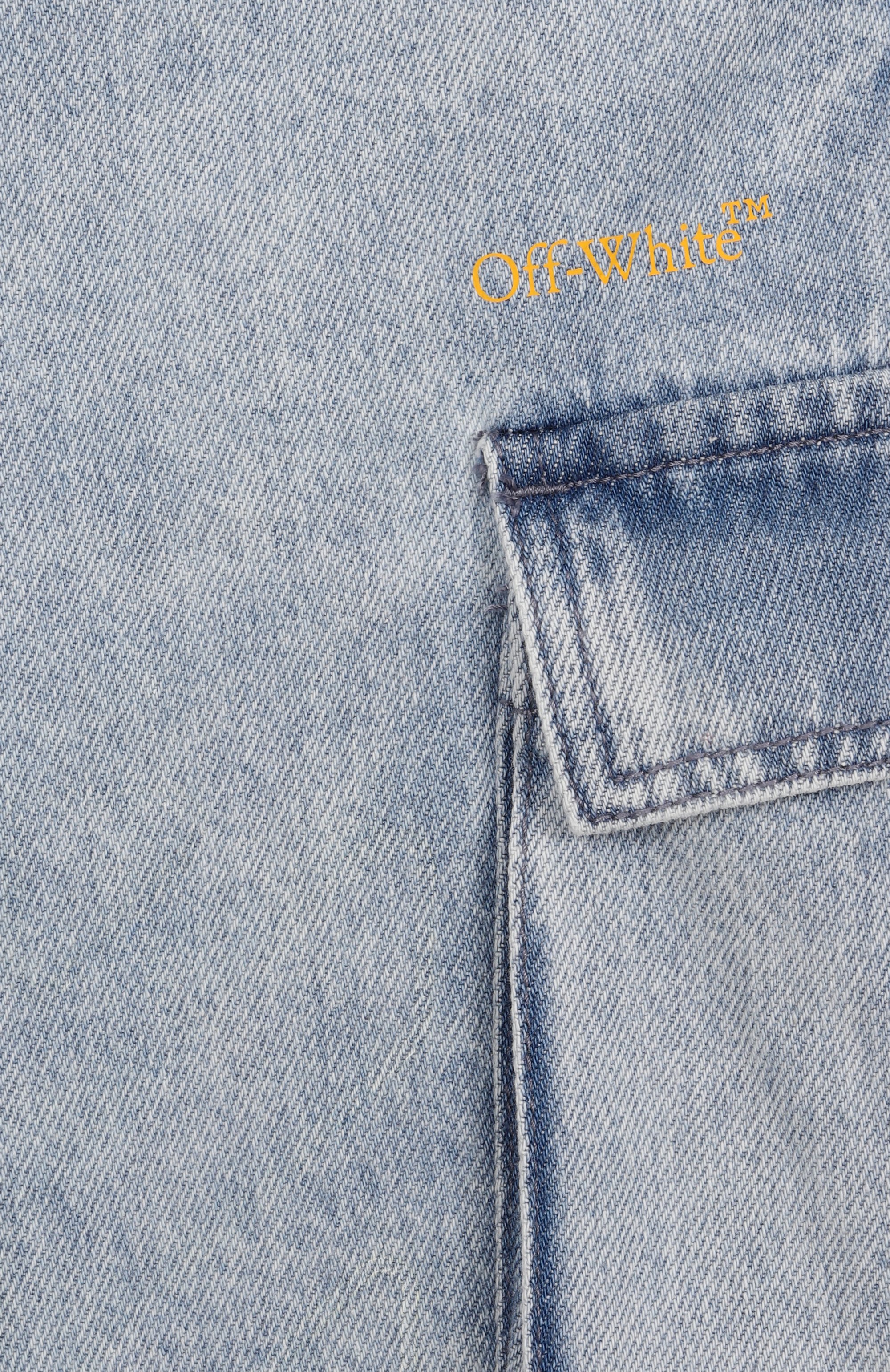 Джинсовые шорты-карго OFF-WHITE, арт. 0BYC002S25DEN002/4-12, фото 3