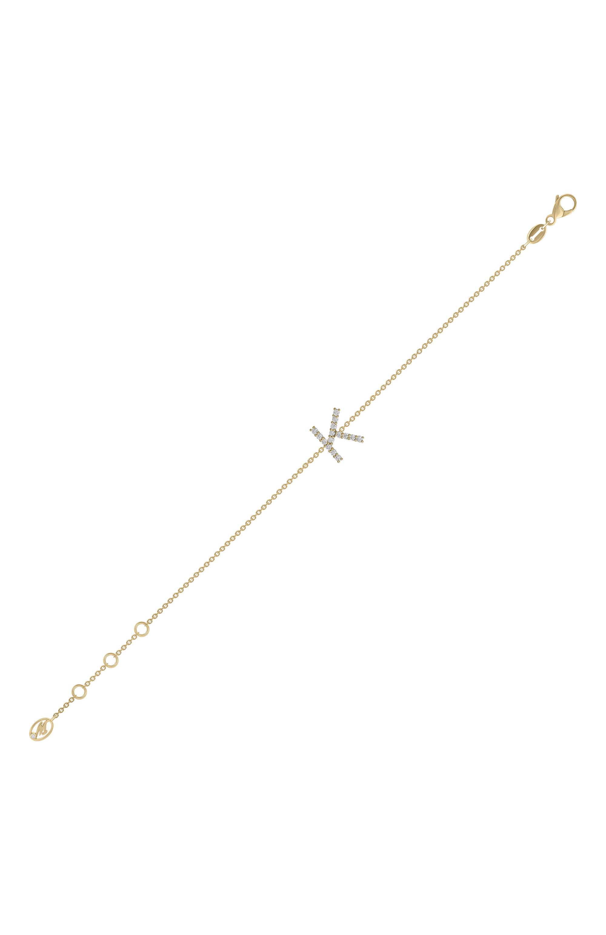 Браслет MERCURY бесцветного цвета по цене 260000 руб., арт. MB/LETTER/YG/K, фото 2 Браслет MERCURY, арт. MB/LETTER/YG/K, фото 2