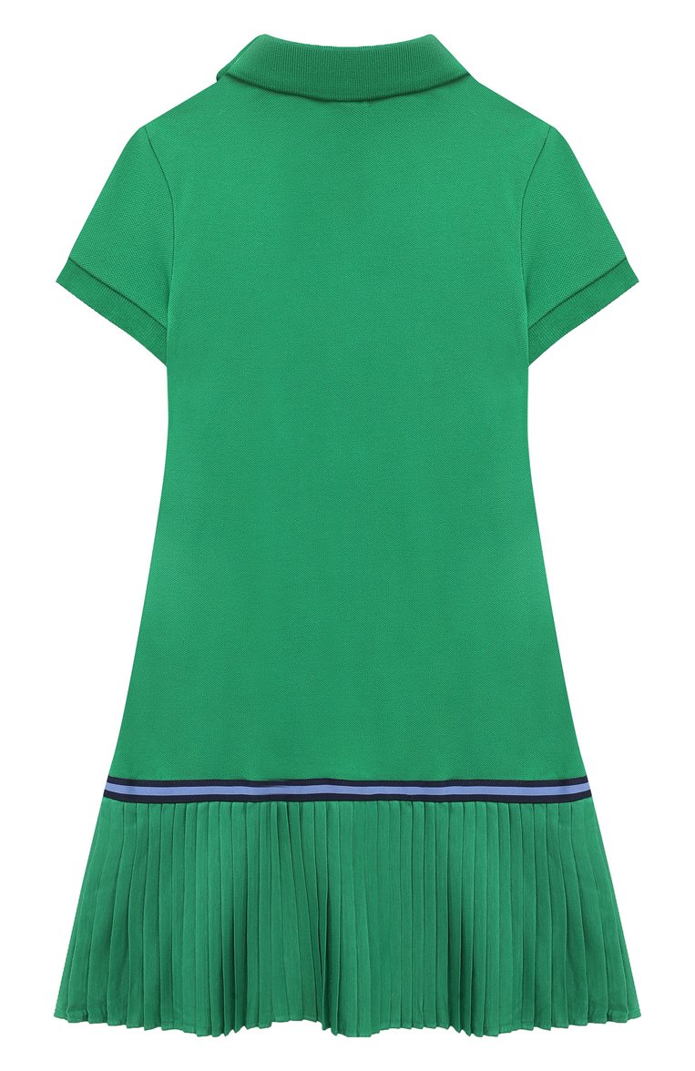 Детское хлопковое платье POLO RALPH LAUREN зеленого цвета, арт. 313862334 | Фото 2 (Рукава: Короткие; Материал внешний: Хлопок; Девочки Кросс-КТ: Платье-одежда; Случай: Повседневный; Драгоценные камни: Проставлено; Материал сплава: Проставлено; Нос: Не проставлено; Региональные ограничения белый список (Axapta Mercury): Не проставлено; Ростовка одежда: 12 лет | 152 см, 9 лет | 134 см, 8 лет | 128 см, 13 - 15 лет | 158 см)
