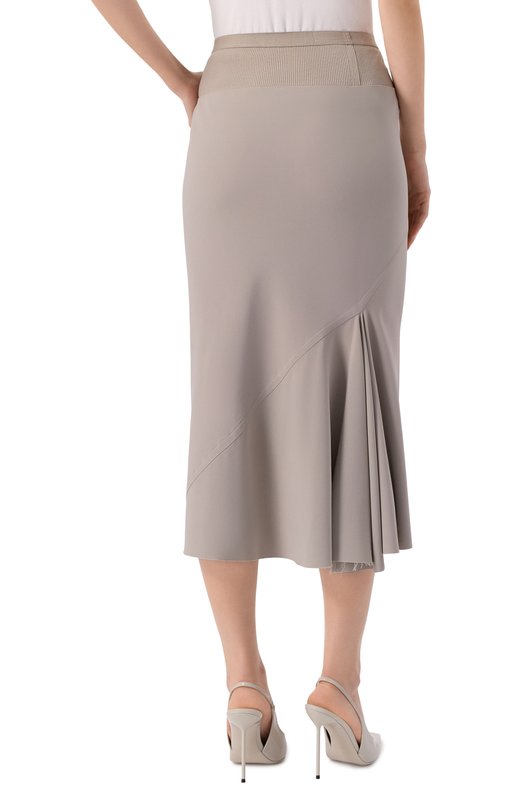 Комбинированная юбка Rick Owens RP02E4332/HY Серый  RP02E4332/HY Фото 4