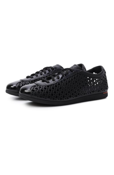 Женские кожаные кеды SANTONI, арт. WBYG61461NEATNVR