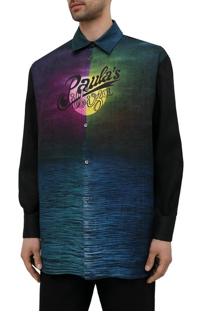 Льняная рубашка loewe x paula's ibiza LOEWE разноцветного цвета по цене 94500 руб., арт. H616Y05X04, фото 3 Льняная рубашка loewe x paula's ibiza LOEWE, арт. H616Y05X04, фото 3